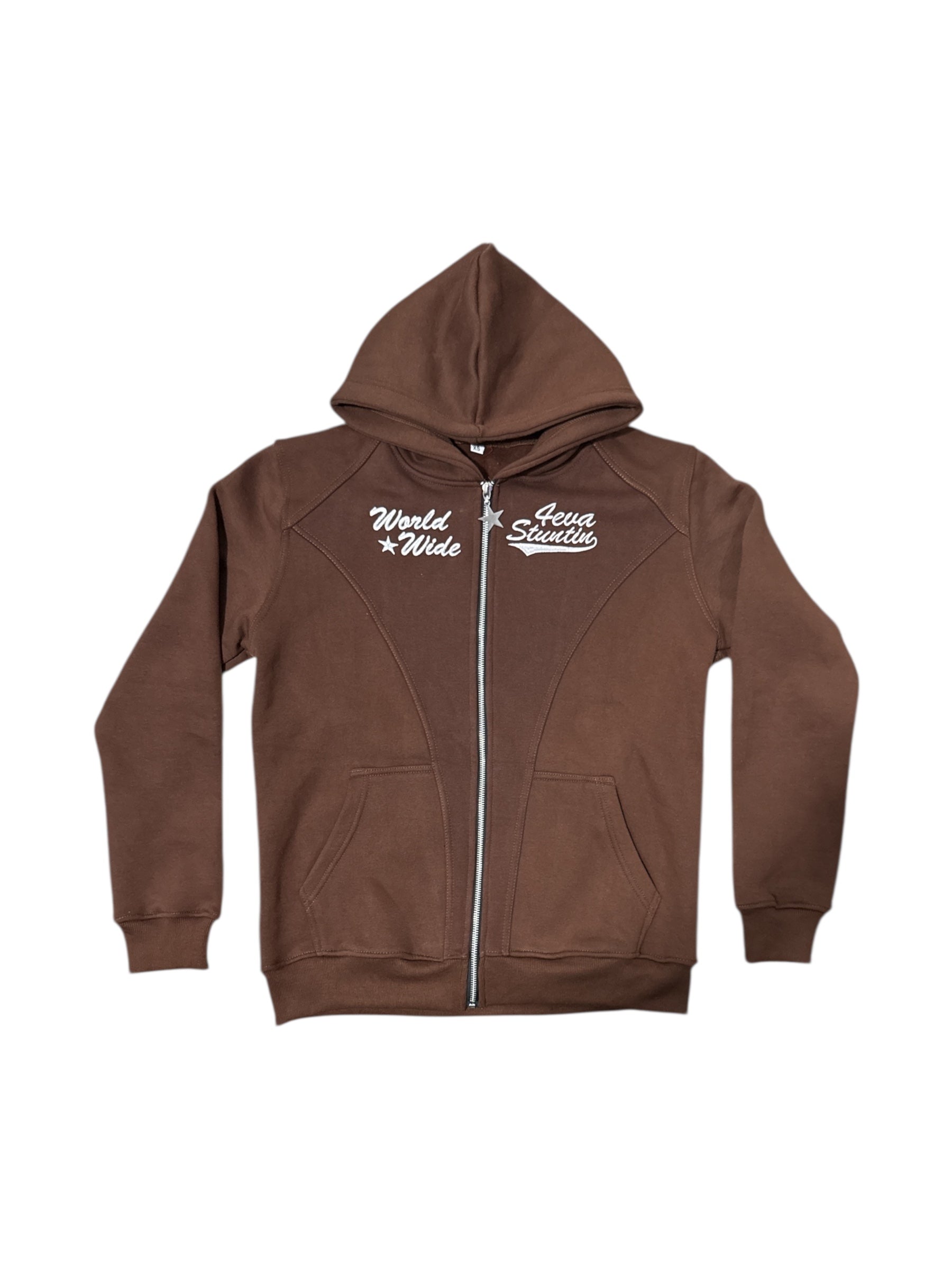 Brown/White Global Stunt Hoodie
