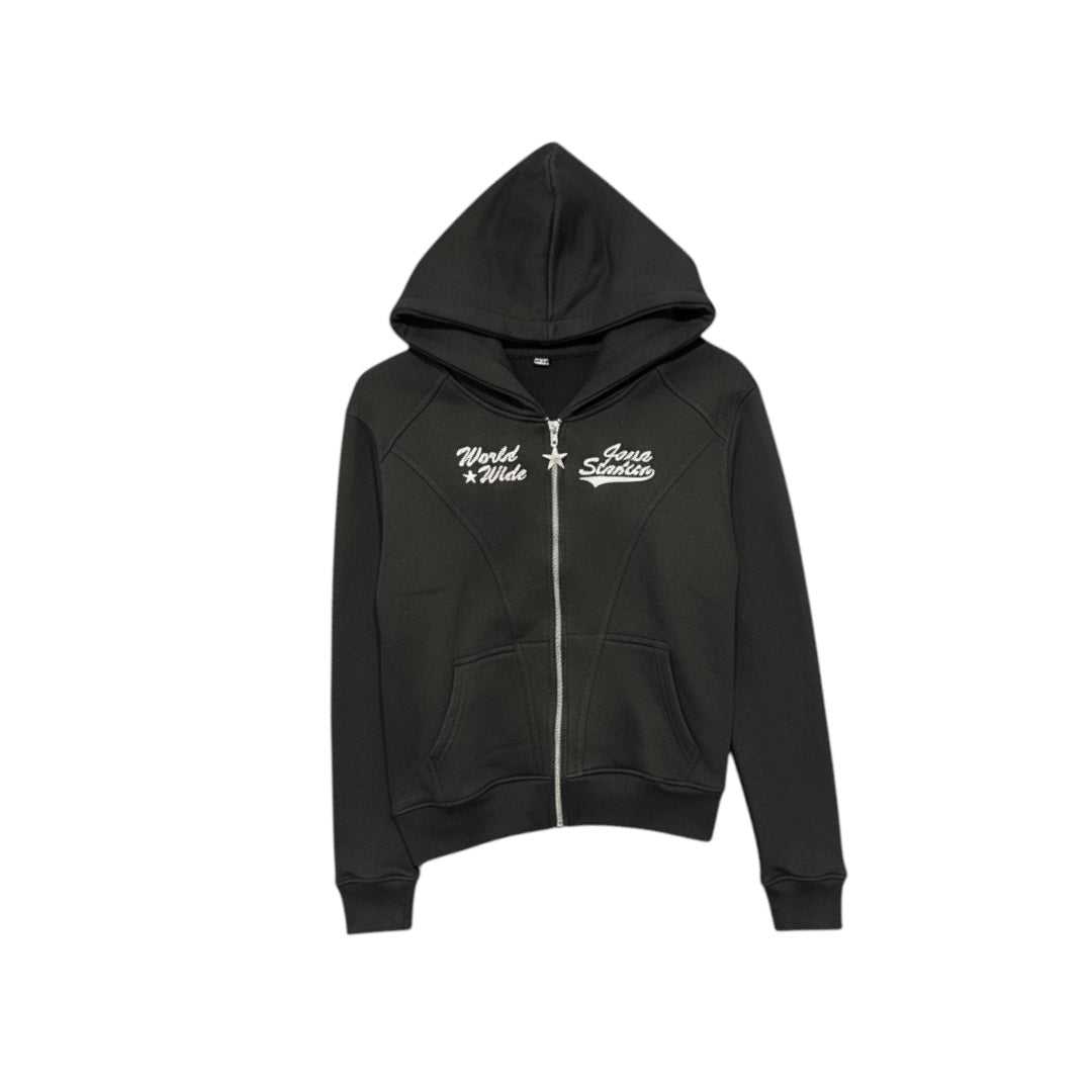 Black/White Global Stunt Hoodie